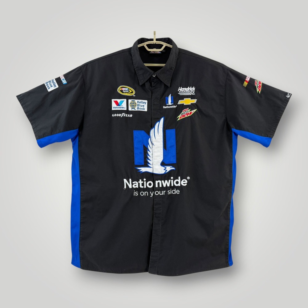 Chase Authentics Dale Earnhardt Jr 88 Nationwide NASCAR Pit Shirt Mens 3XL Black